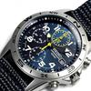 Navy Police Officer Self-Defense Public Servant SEIKO 100m Waterproof Chronograph Nylon Strap Wat...