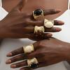 Contemporary Fashion Adjustable Ring Featuring Gradient Effect For Exaggerated Look And Comfort Fit In Modern Style