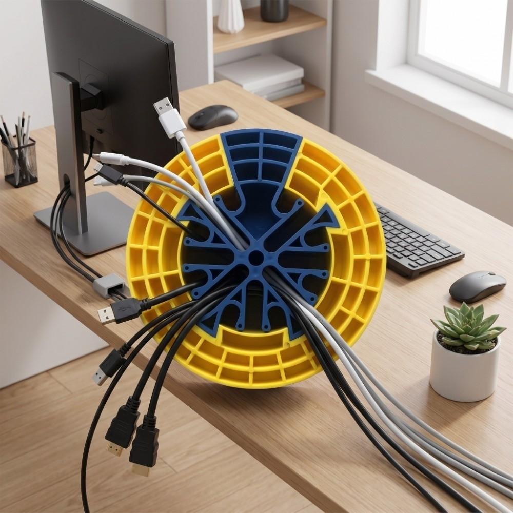 Plastic Cable Combing Tool 12 X 12 X 4 Cm Network Cable Arranger Desktop Computer Wire Tidying