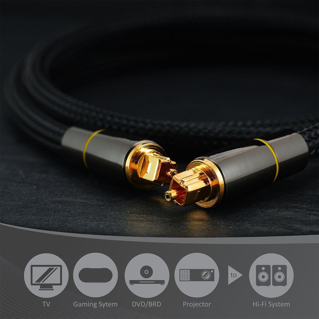 Optical Fiber Cable Flexible Wiring Clear Sound Transmission 5.1 Channel Optical Fiber Sound Cable