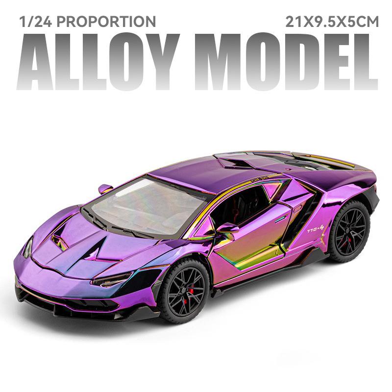 

1/24 Lamborghini Aventador LP700-4 Сплавная Миниатюрная Машинка Литой Металлический Масштабная Модель Коллекция Детская Игрушечная Машинка Транспортные Средства Подарок фиолетовый