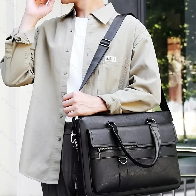 Men's Crossbody Multi-Functional Laptop Briefcase - Large Capacity Handbag