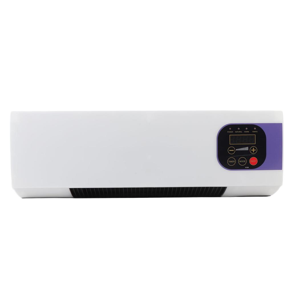 Wall Heater for Indoor Use PTC Heating 3 Speed Level Smart Timer Remote Control Low Noise Electric W