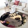 Husky Pattern Round rug,Carpet Rug for Living Room Bedroom Playroom ,Non-slip Floor Mat,Holiday Gifts and Birthday Gifts.