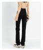 2025 Women's High Waist Black Straight Leg Jeans – Tall, Slimming, Extra Long Trendy Mop Pants