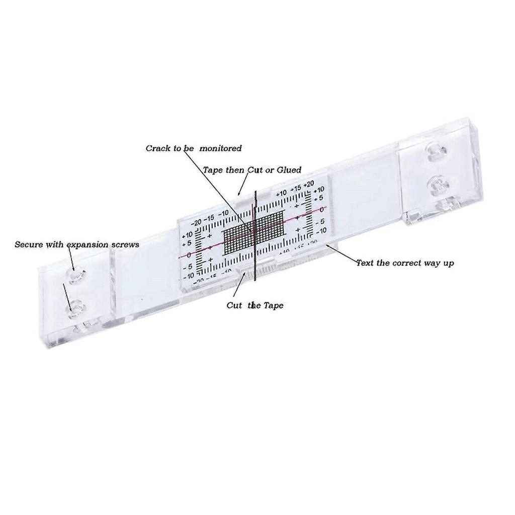 2/4Pcs Crack Monitoring Record, Standard Tell-Tale Crack Monitor for the Standard and Corner Tell-Tale Acrylic