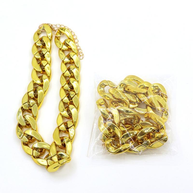 Accessories: Bulldog Bully Gold Chain, Small and Medium-sized Dog Collar, Pet Necklace, and Other Accessories