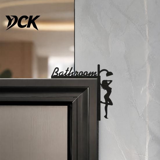 Home Decor Accents Funny Bathroom Door Sign, Thinking Room Metal Wall Art with Humorous Quotes, Self-Adhesive Office Plaque Toilet Sign for Restroom,