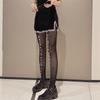 Neue Süße Niedliche Damen Strumpfhosen mit Schleife Japanischer Stil Lolita Kawaii Oberschenkelhohe Strumpfhose Strumpfhose Ausgeschnittene Netzstrumpfhose