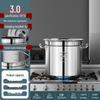 Food-Grade 304 Stainless Steel Soup Pot with Lid