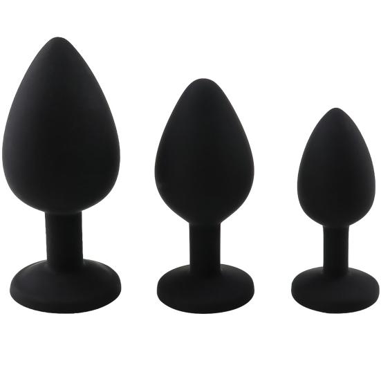 Anal Stimulator Eco-friendly No Deformation 3 Colors Safe Plug Sex Toy for Valentine's Day