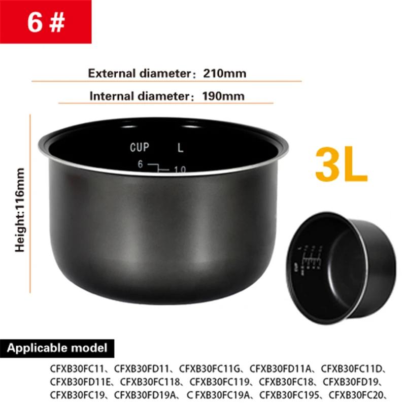 Rice Cooker Inner Container Non Stick Cooking Pot Replacement Accessories Kitchen Food Rice Cooker Liner Inner Pot Accessories
