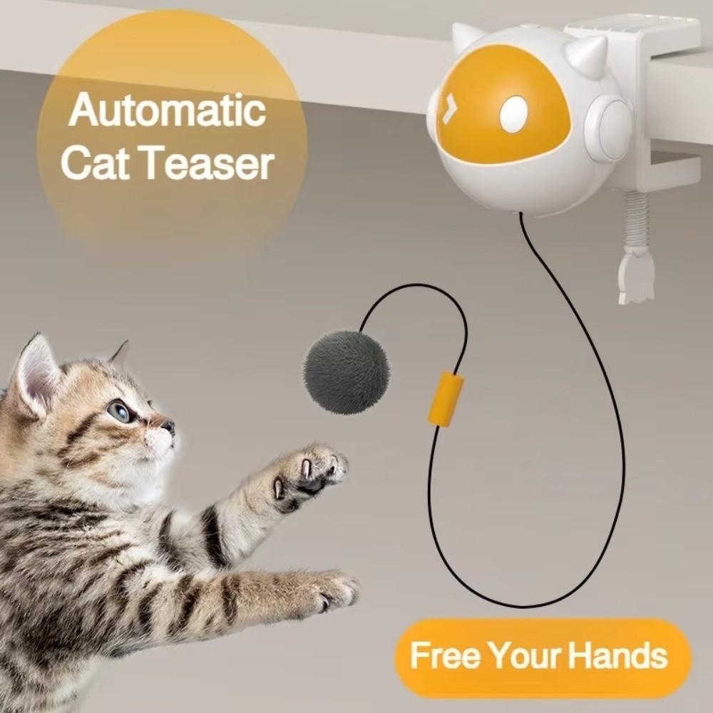 Self Playing Electric Cat Toy Training Hair Balls Interactive Cat Teaser Intelligent Lifting Easy To Install Cat Teaser