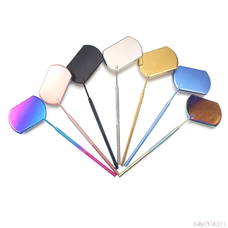 Portable Stainless Steel Eyelash Inspection Mirror for Grafting