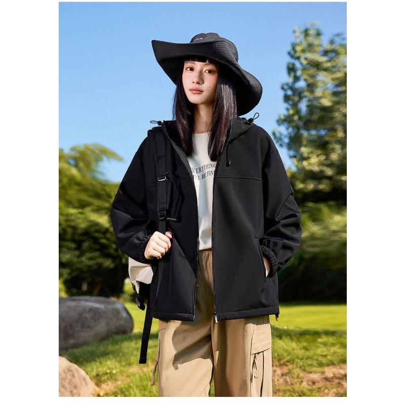 Women Workwear Windproof Waterproof Hiking Jacket Spring Autumn Outdoor Coat Petite Travel Clothing