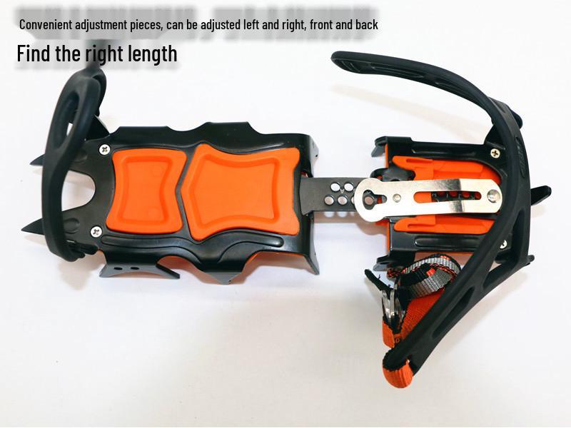 12-Tooth Ice Cleats: Anti-Slip Covers for Snow, Ice Climbing, Hiking & Mountaineering
