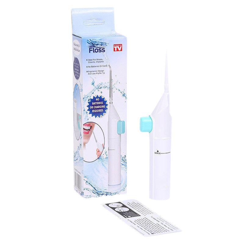 High-Pressure Dental Irrigator: IPX7 Waterproof Manual Water Flosser & Teeth Cleaner
