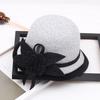 2022 Autumn And Winter Woolen Hat Women'S Casual Wide-Brimmed Top Hat, Flower Dome Fashion Hat