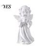 Fine Texture Gypsum Art Resin Cherubs Figurine, White Angel Statue, Garden Praying Cherub Sculpture, Shelf Decor Indoor Outdoor Home Decoration, Cute