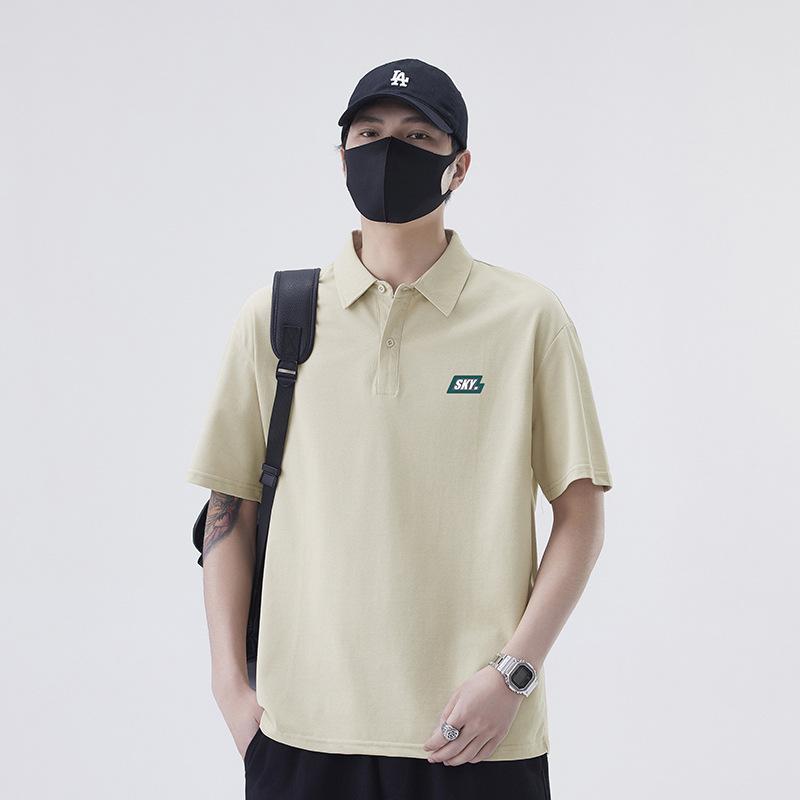Latest Summer T-shirt Relaxed Fit Lapel Short-sleeved POLO Blouse T-shirt
