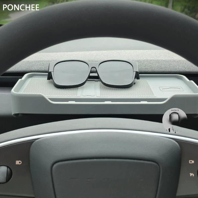 For Tesla Model YL 2025-2027 Silicone ETC Storage Box with Bracket Paper Towel Storage Box Automobile Modification Supplies
