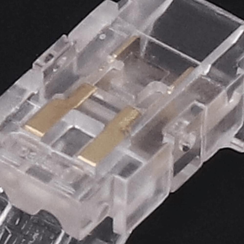 10pcs 2Pin LED Strip Connector Transparent Strip To Wire Connector  For School
