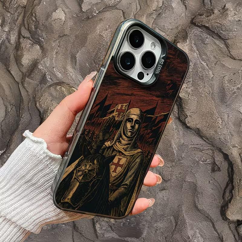 Templar Phone Case for Xiaomi Redmi Note 7 8 9 9S 10 11 12 13 14 15 Pro Plus 4G 5G Anti Fall Matte Back Cover Knight Vintage