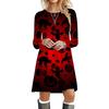 Halloween Party Dresses For Women Funny Cats 3D Pumpkin Print Dress Autumn Winter Fashion Long Sleeve Kawaii Dress Oversize