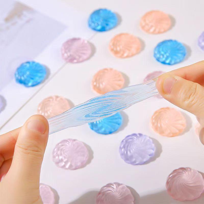 

5/10Pcs Kawaii Transparent Crystal Bun Sticky Squeeze Toy Soft Realistic Jelly Glitter Transparent Squeeze Toys Kids Adult Gifts (As shown-33904)-