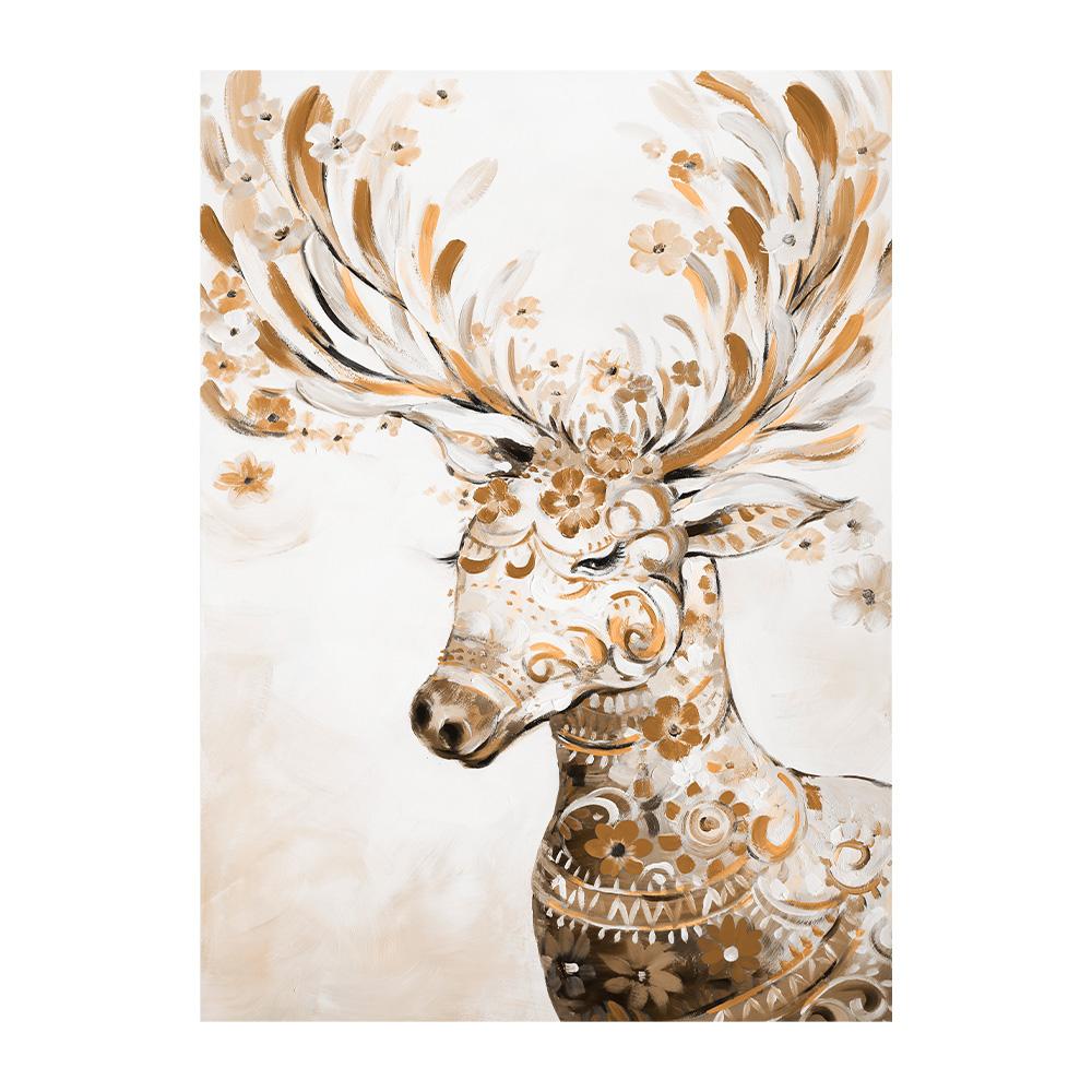 Abstract Deer Face Nature Animal Abstract Art Posters Prints Canvas Painting Minimalism Wall Art Pictures for Interior Home Decor
