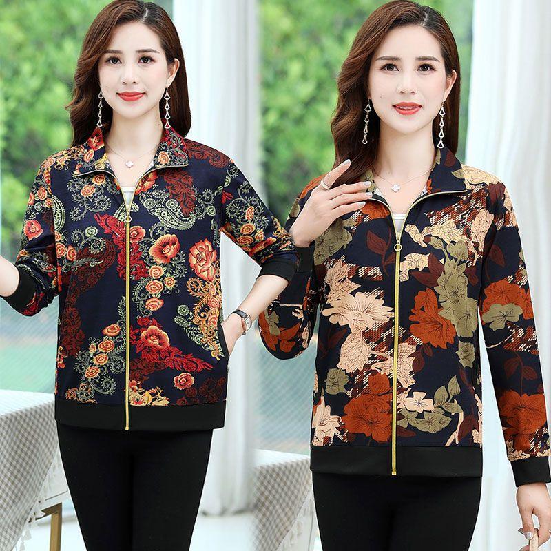 Spring, Autumn and Summer Casual Jacket Women, New Short Thin Loose Cardigan, Mom Women's Zipper Tops Jacket