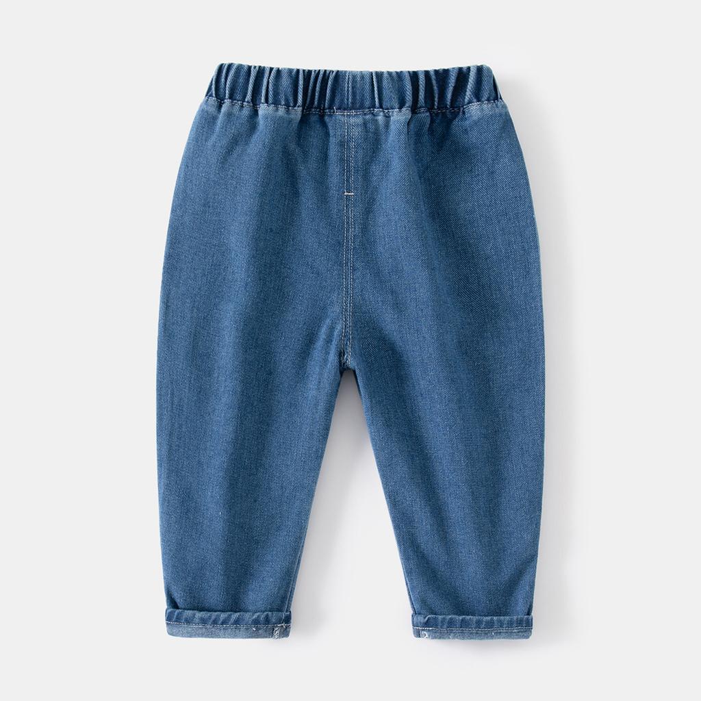 Boys Denim Jeans Casual Outdoor Long Pants Comfortable Cotton Trousers for Kids