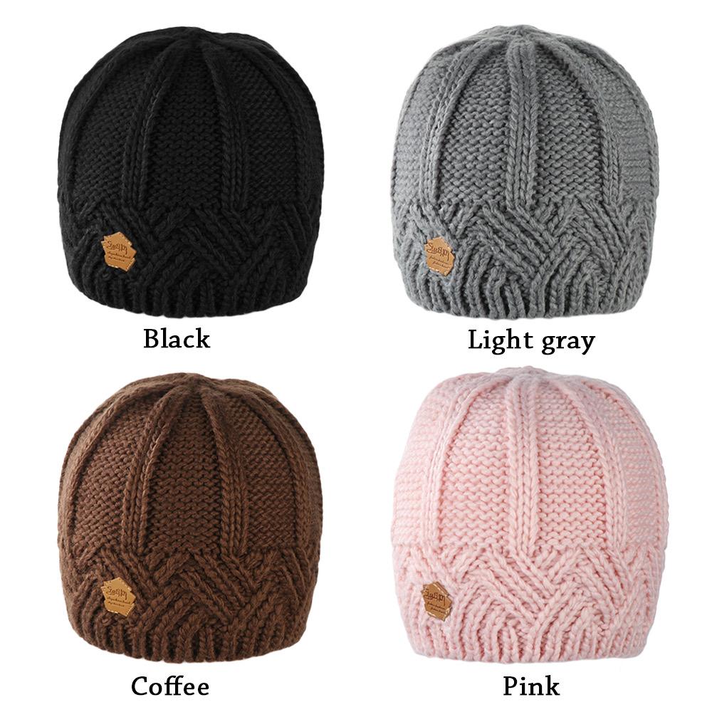 

Round Plain Retro Women Man Soft Warm Beanies Cap Wool Knitted Hats Autumn Winter
