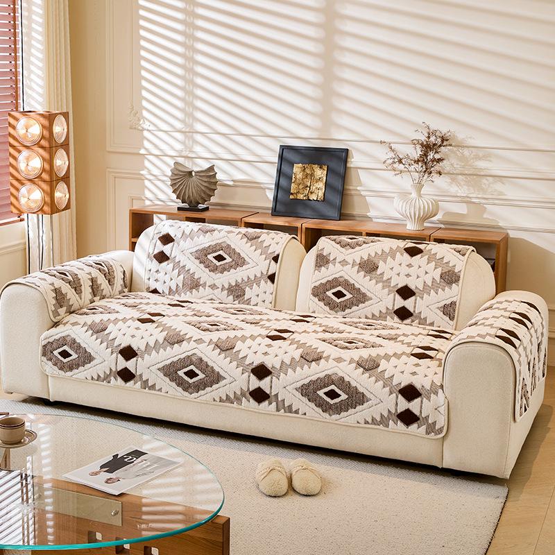 Bohemian Shu Cotton Velvet Sofa Cover – Anti-Scratch, Universal Style