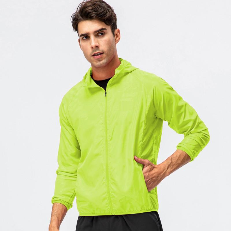 Lightweight Breathable Quick-Dry Windproof Waterproof Hooded Outdoor Sport Jacket Cycling Running Fitness Unisex