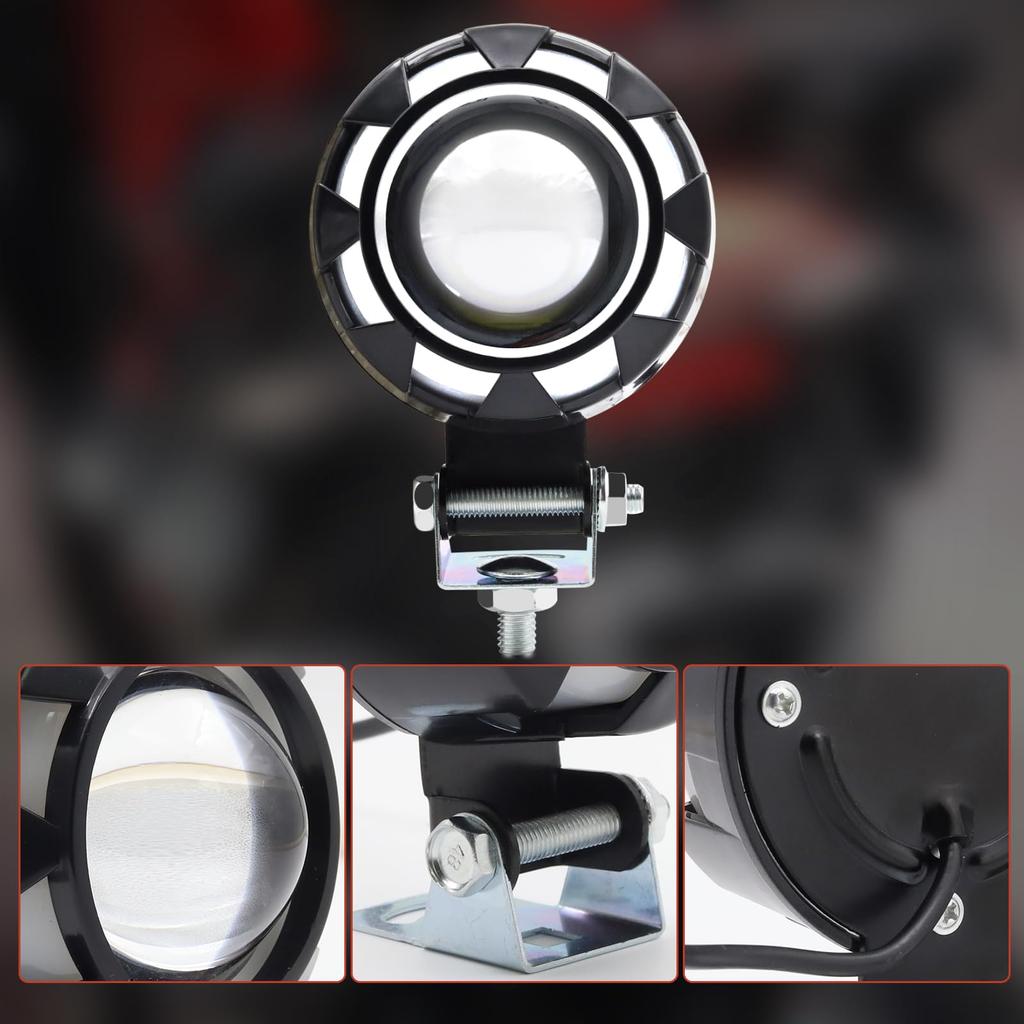 Ygmylandbb Lampe antibrouillard pour moto 10W Anneau de calmar Phare LED Auxiliaire