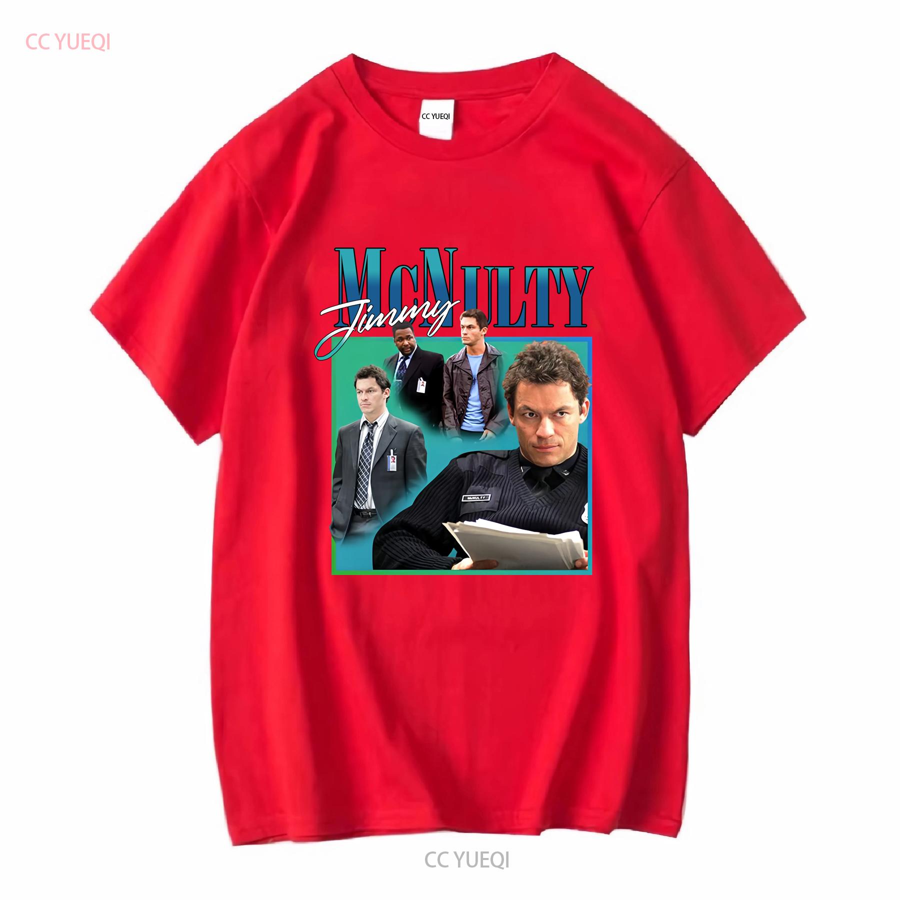 JIMMY McNULTY Homage T Shirt From The Wire Vintage Funny Of Bunk Election vintage Washed homme Slightly fashion Soft S