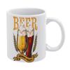 1pc 11oz White Ceramic Mug with Double-Sided Design for Beer Fans, Funny Everyday Drinkware, Ideal Gift for Birthdays and Party Lovers