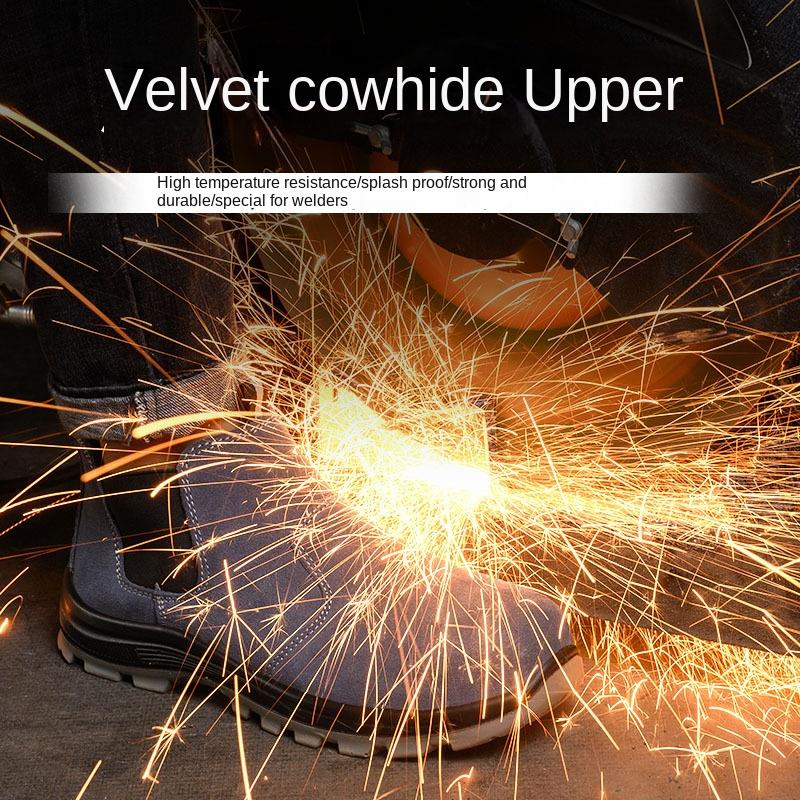 Labor Insurance Shoes Men's Steel Baotou Anti-smashing, Stab-proof, Non-slip, Wear-resistant, Lightweight and Shock-absorbing Work Shoes