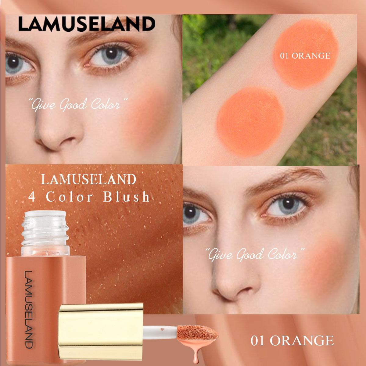 

LAMUSELAND 4 цвета, жидкие румяна, косметические румяна, натуральный макияж для щек, лица