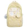 Large Capacity Simple Contrast Backpack Junior High School and High School CampusUses Style Versatile Burden-reducing High Value Backpack. Fit