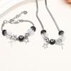 New Black No.8 Ball Heart Star Cross Bracelet Necklace Unique Fashionable Sweet Versatile Personalized Jewelry Gift