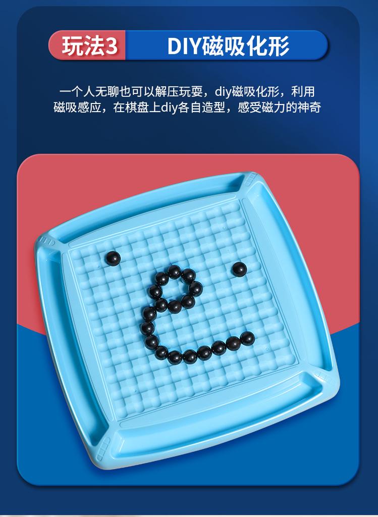 Lustiges Donner-Schritt-Magnetisches Kampfschach Induktionsschach Ballschachbrett Magnetabsorbierende Eisenkugeln Kinderrätsel Denktraining Spielzeug