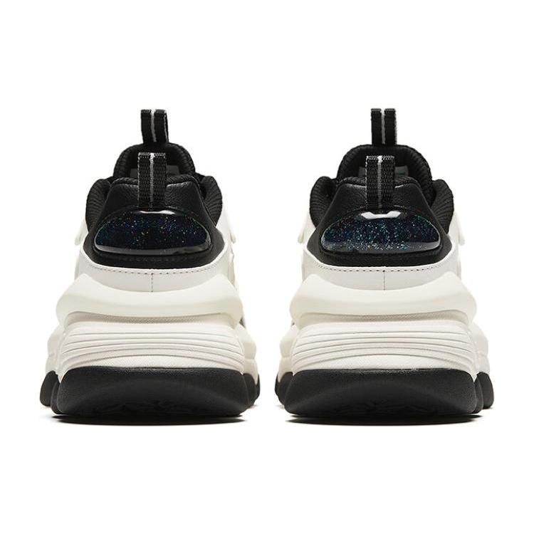 Anta Nut Shoes Cushioning, Wear Resistant Low top Chunky Sneakers Women's Black White 122418885-8
