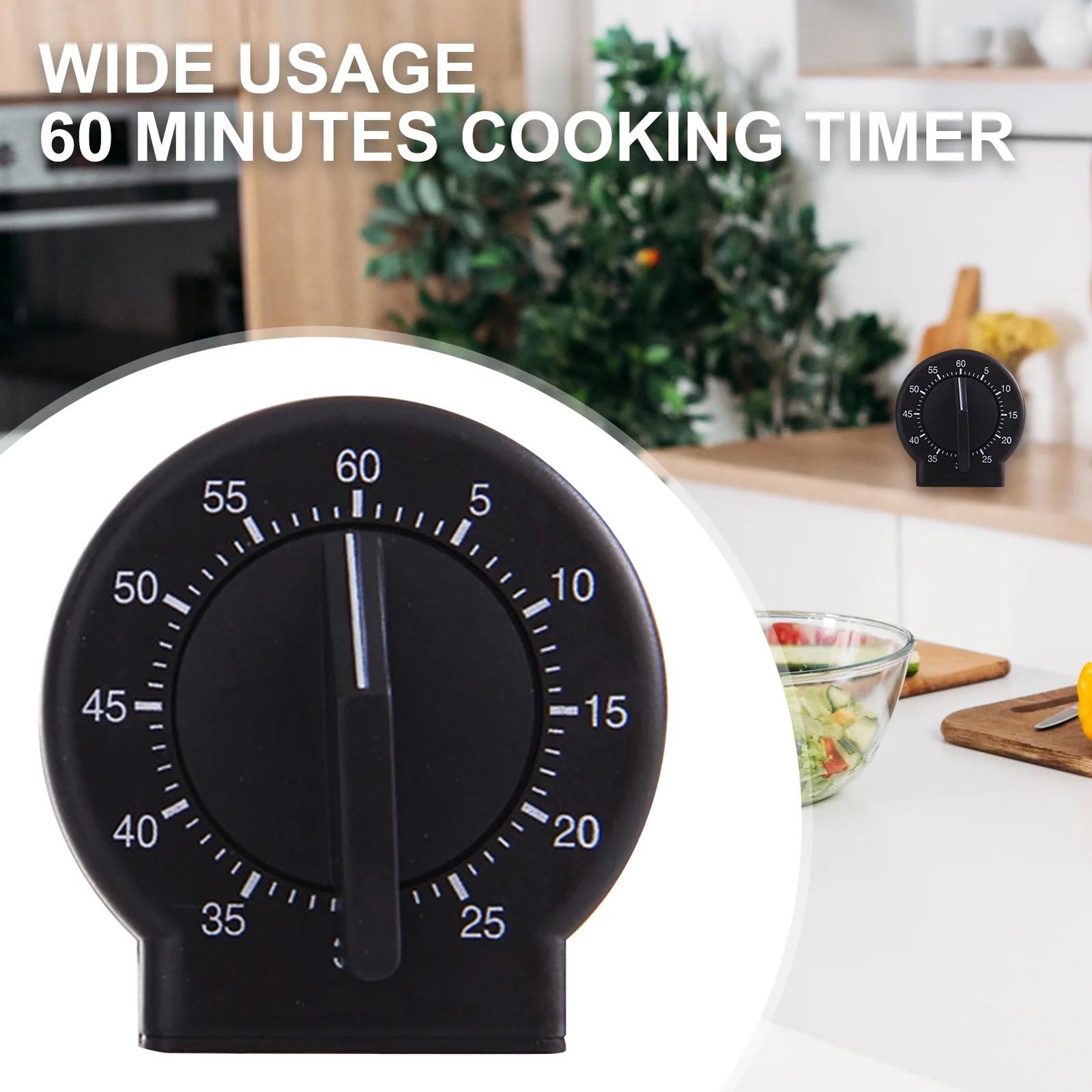 

Таймер, не требующий батареек, громкий звук, пластиковый, универсальный, 60-минутный кухонный таймер, кухонные принадлежности One Size