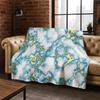 Luxuriöse Marmor Bunte Gold Schwarz Flanell Decke Weiche Warme Decke Überwurfdecke für Schlafzimmer Wohnzimmer Bett Reisen Picknick