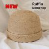 2026 New Natural 100% Raffia Fedoras Berets Hat Women Summer French Retro Dome Top Pillbox Hat Females Vacation Beach Straw Hat
