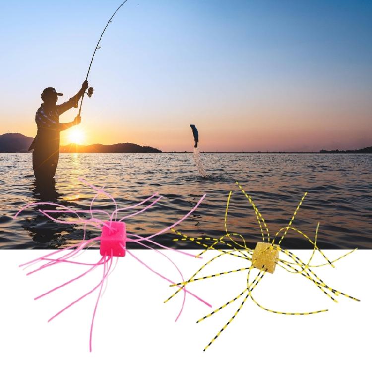 Flexible Whiskers Lure Slow Sinking Artificial Baits Saltwater Freshwater Baits Dices Shaped Fishing Lure