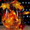 LED Maple Leaf & Rose Flower Decorative String Lights for Holiday Bedrooms
