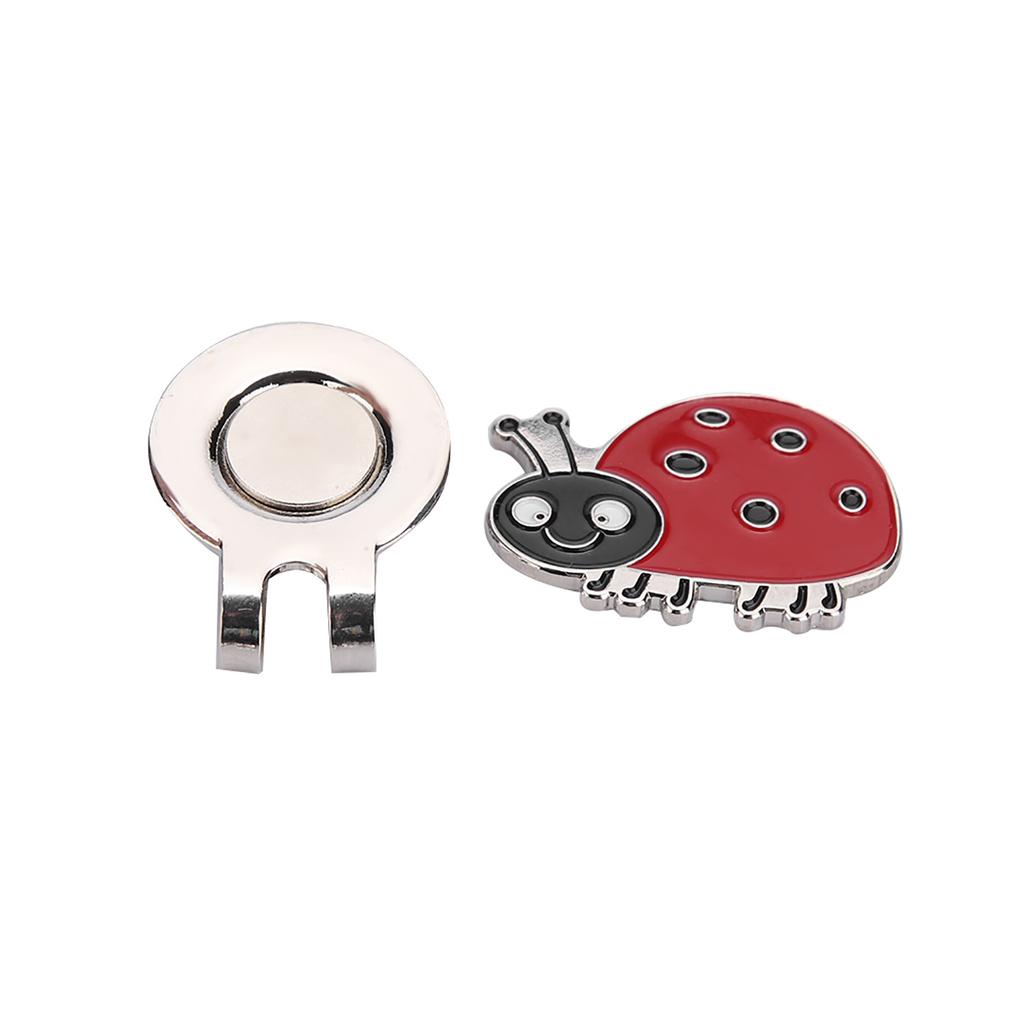 Durable Stainless Steel Golf Hat Cap Clip with Magnetic Ball Marker Accessory Ladybug